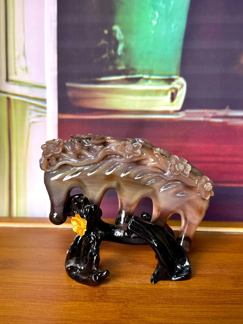 【精雕白水牛角】经络梳枝繁叶茂 养发防脱梳头老料防静电