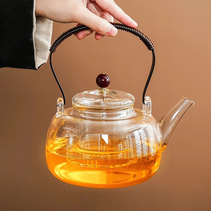 围炉煮茶茶壶电陶炉套装专用茶杯耐高温玻璃围炉壶茶水分离泡茶壶