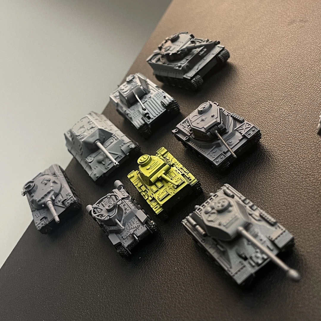 【二战拇指坦克模型8辆】1:144需要自己拼（ABS工程塑料）