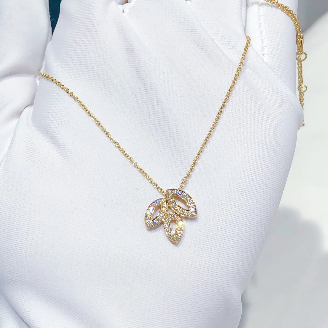 99新 Harry Winston/海瑞温斯顿 Lily Cluster黄金小号  满钻项链