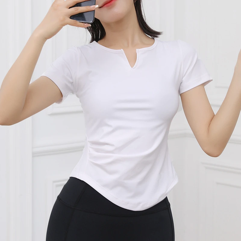 速干短袖运动T恤女款吸汗跑步健身房夏季穿搭透气紧身瑜伽服显瘦