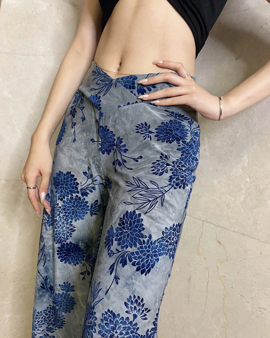 WIN舞服摩登舞服女款裤子青花茉莉