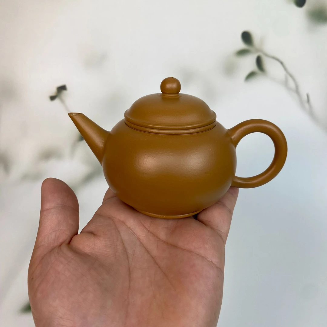 潮州功夫小茶壶宜兴黄段泥小壶水平壶130毫升容量cc