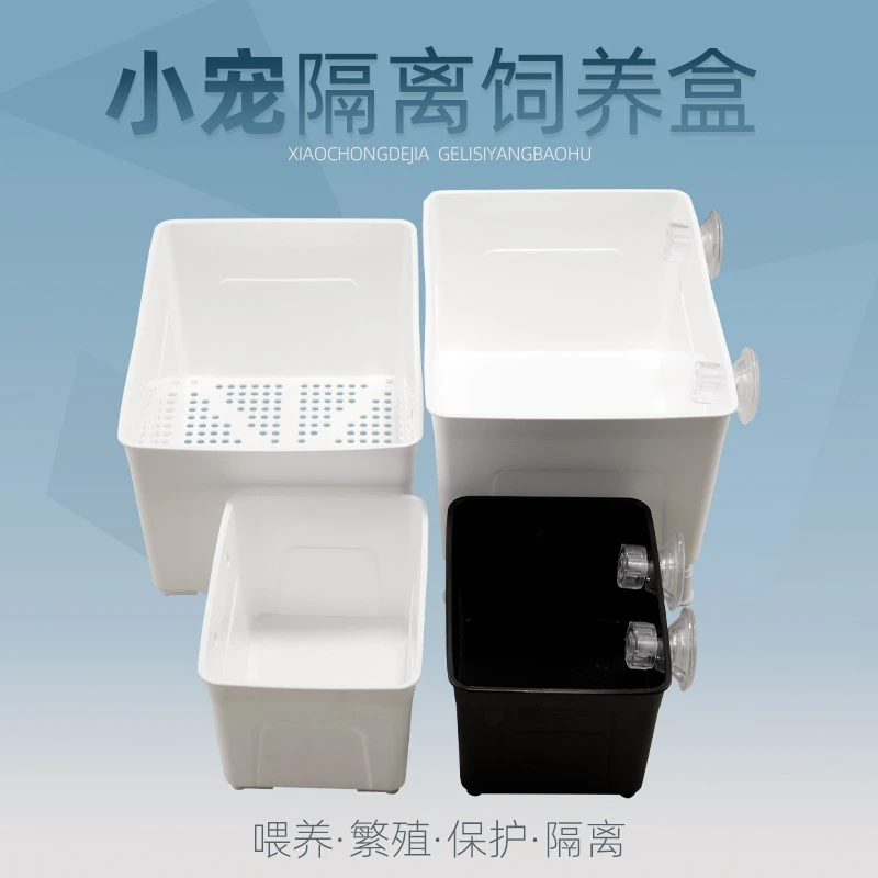 饲养盒小号乌龟苗隔离黑白发色盒鱼缸繁殖盒孔雀鱼孵化盒多功能