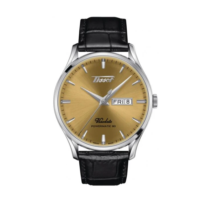 Tissot/天梭唯思达系列42MM香槟金盘自动机械男表#T1184301602100