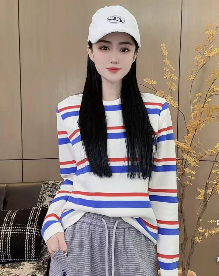 新款百搭轻奢长袖上衣女X9241