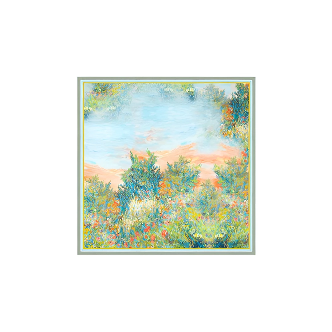 达芬奇密码秋冬新款丝巾妈妈款真丝印花桑蚕丝小方巾女礼盒装倾心