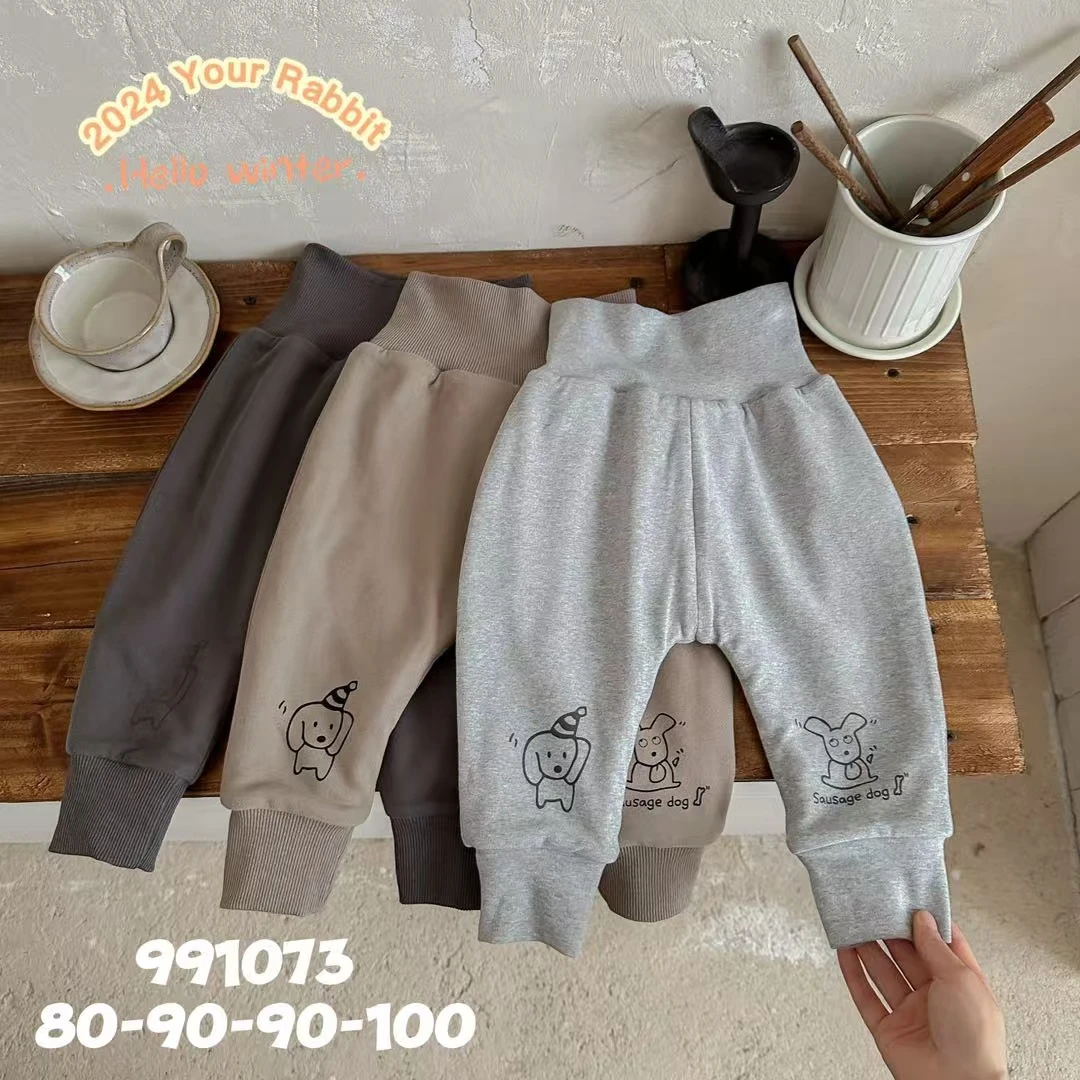 玥儿兔双层屁屁裤80-100码 1073桑尼小狗 NO退NO换女宝高腰秋冬款