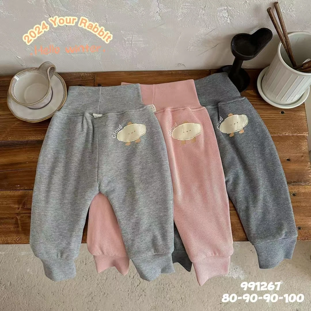 玥儿兔双层屁屁裤80-100码1267苹果冰激凌NO退NO换女宝高腰秋冬款