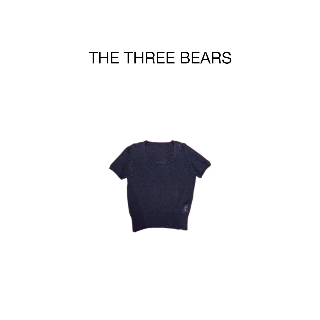 【CJ.Ava Studio】纯色短袖马海毛衫