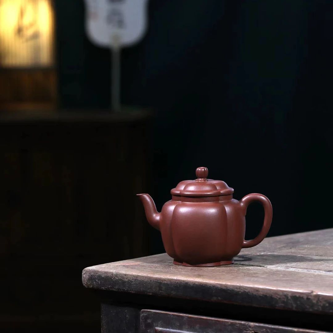 紫砂壶 宫影 原矿 红清水泥 半手精工 手制 290cc