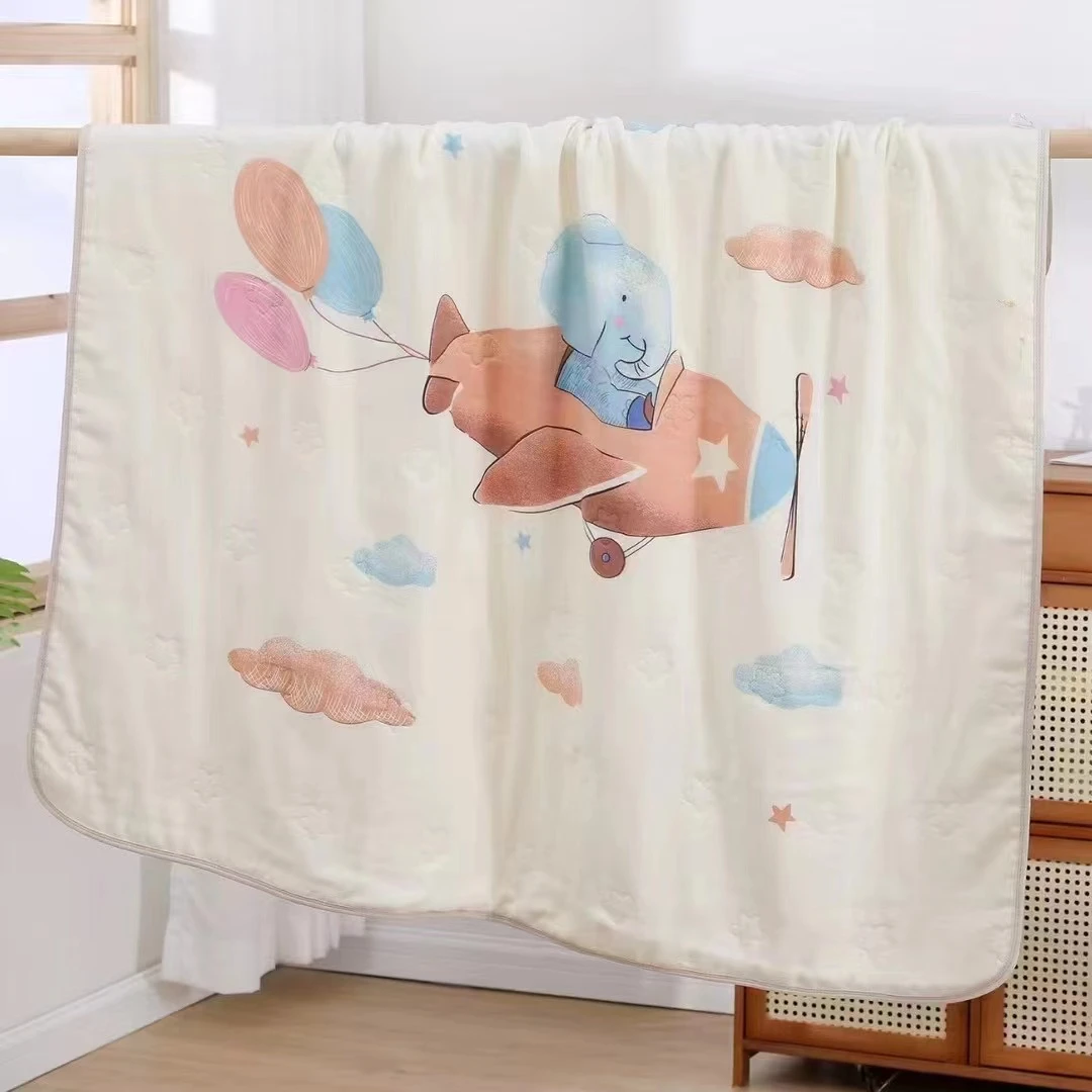 【纱布多用毯】6层婴童提花儿童纱布童被被子柔软幼儿透气新生儿