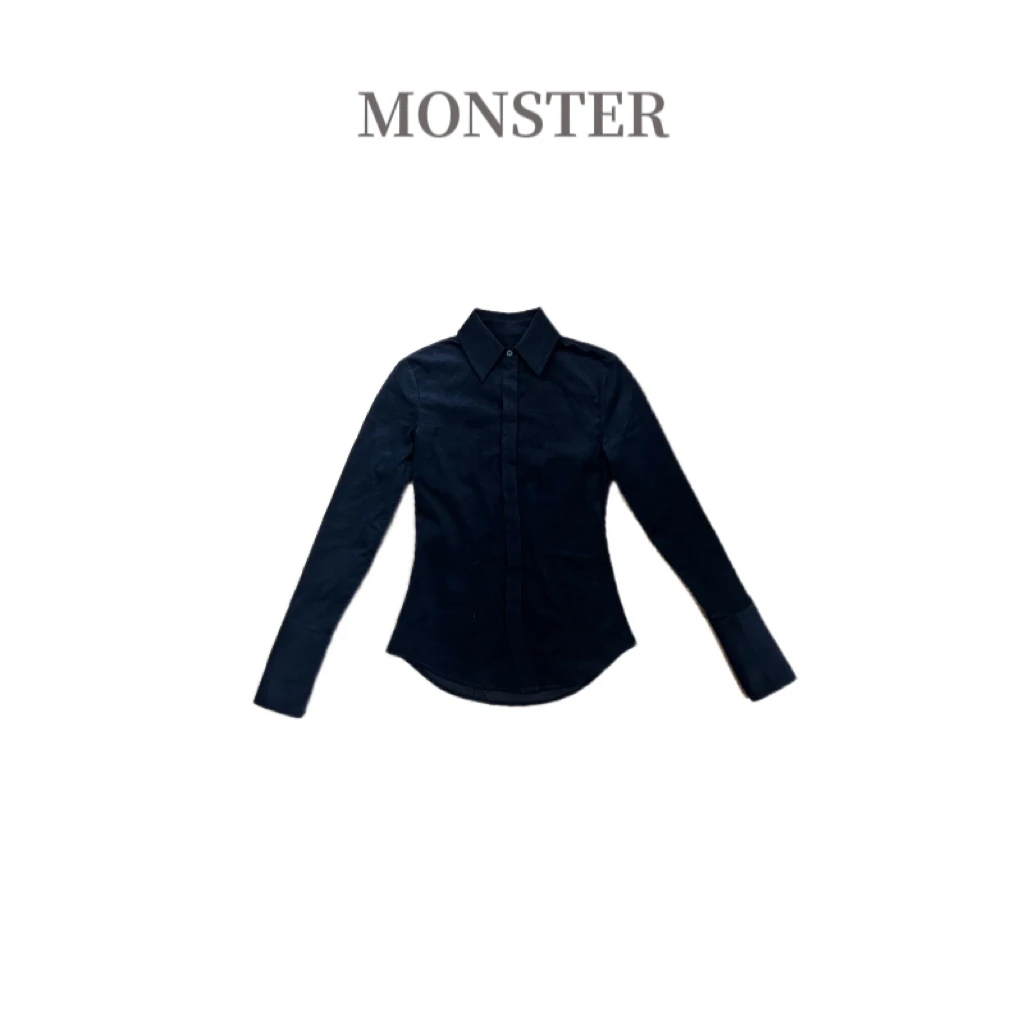 2024新品 精致简约 小众感微收腰细纹灯芯绒女衬衫 A00884