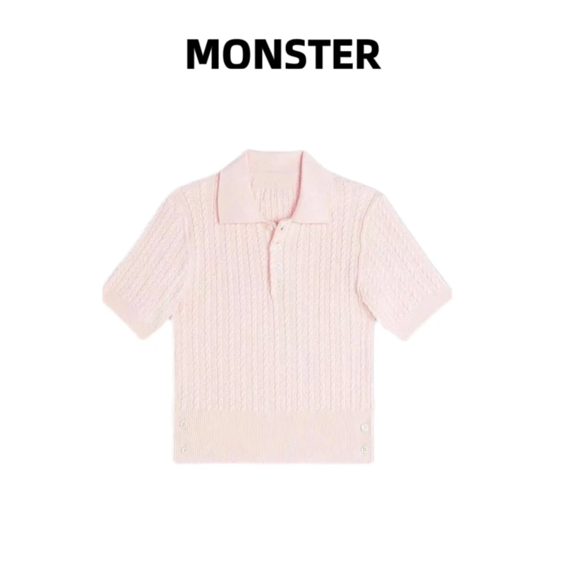 【MONSTER 11】2023春夏休闲简约时髦女针织短袖 061 #