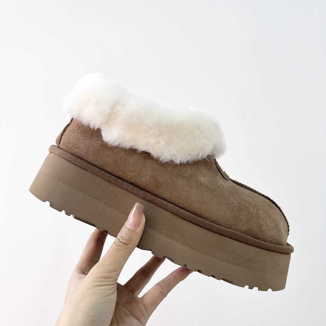 【厚塔次】桑坡村羊皮毛一体雪地靴加厚浅口短筒女鞋