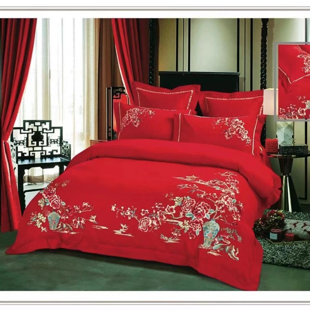 高端提花婚庆四件套湘苏坊千禧情缘