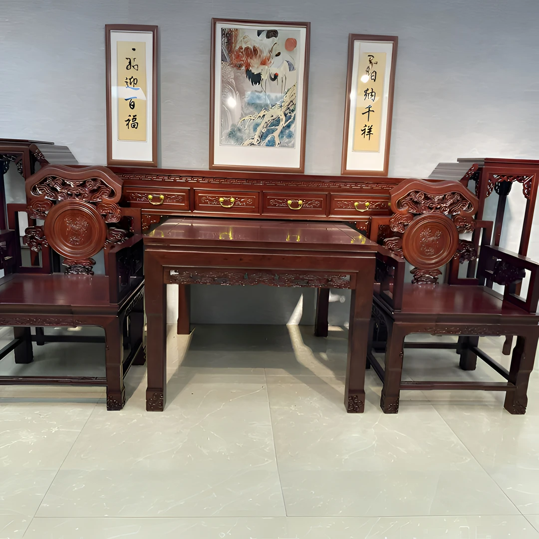 【麒麟】中堂古典条案客厅堂屋雕花实木家具中堂别墅全屋定制