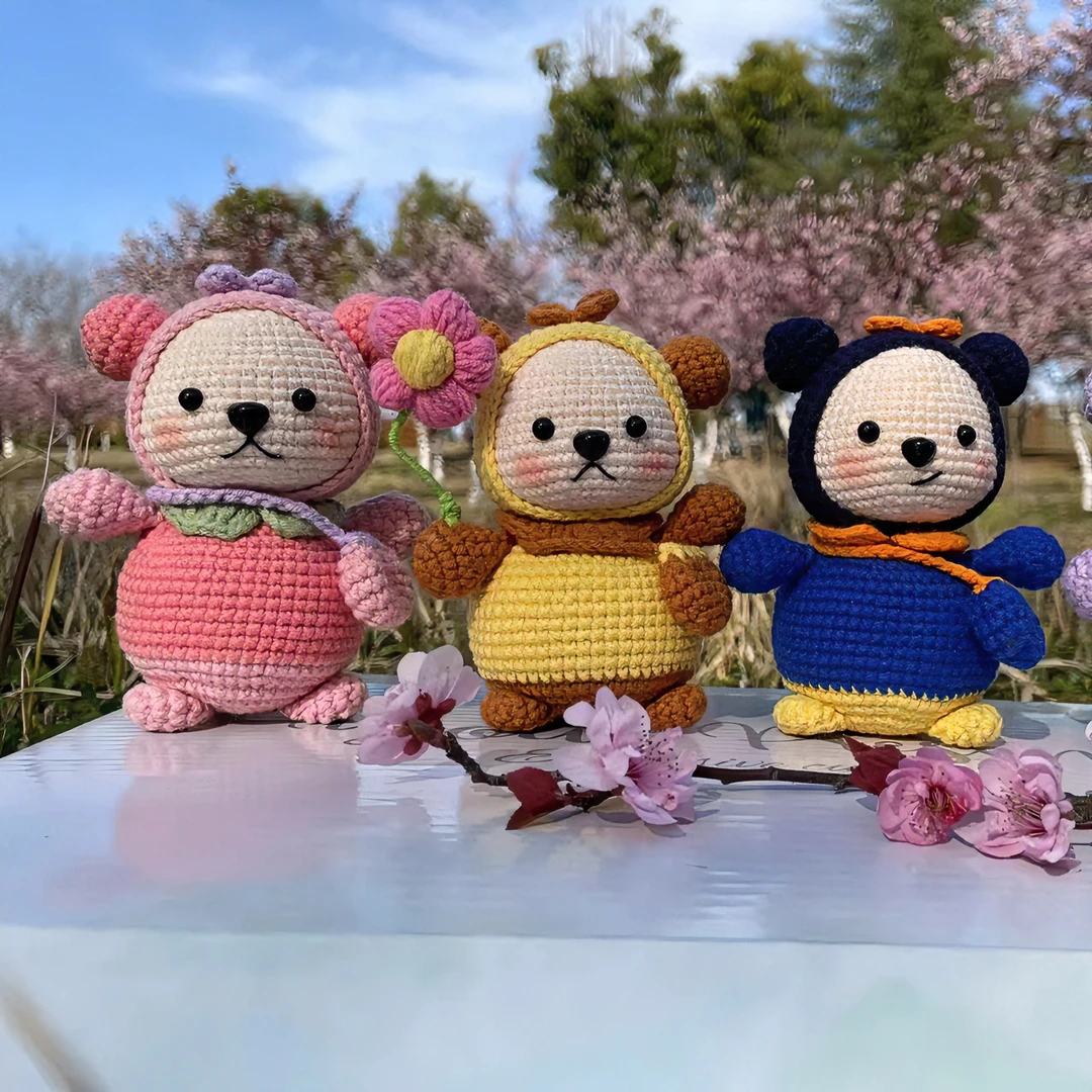 手工钩织发夹玩偶挂件摆件棒针兔棒针熊先选款再下单款式