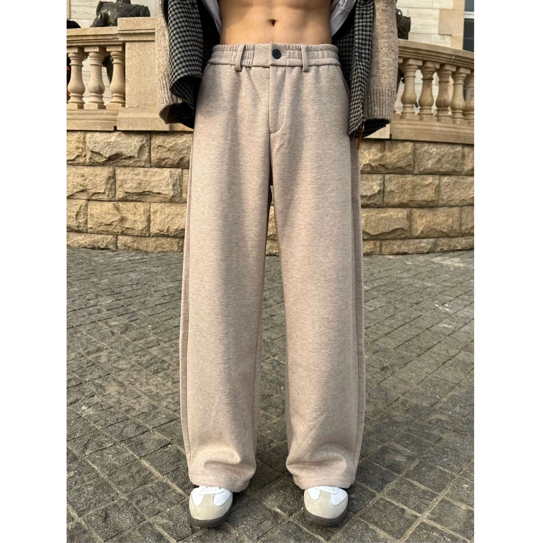 Bloom Studio【羊毛混纺加厚直筒裤】高级质感百搭简约垂感显瘦裤子