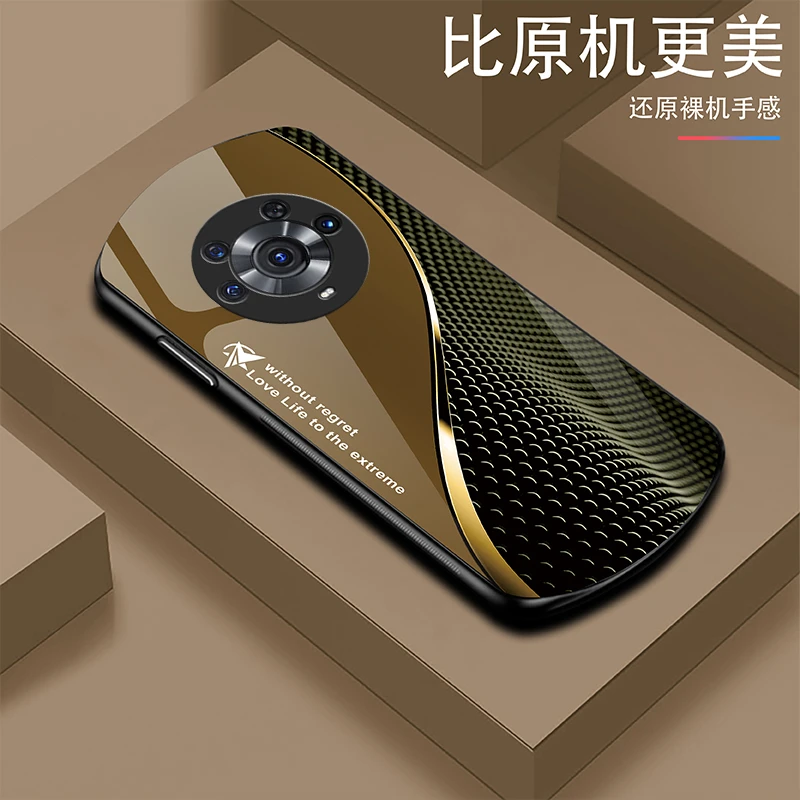 新款【荣耀Magic3Pro】轻奢时尚简约大气耐磨玻璃手机壳