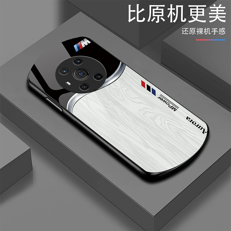 潮流【荣耀Magic3】轻奢高端定制Mpower帅气个性耐磨玻璃手机壳