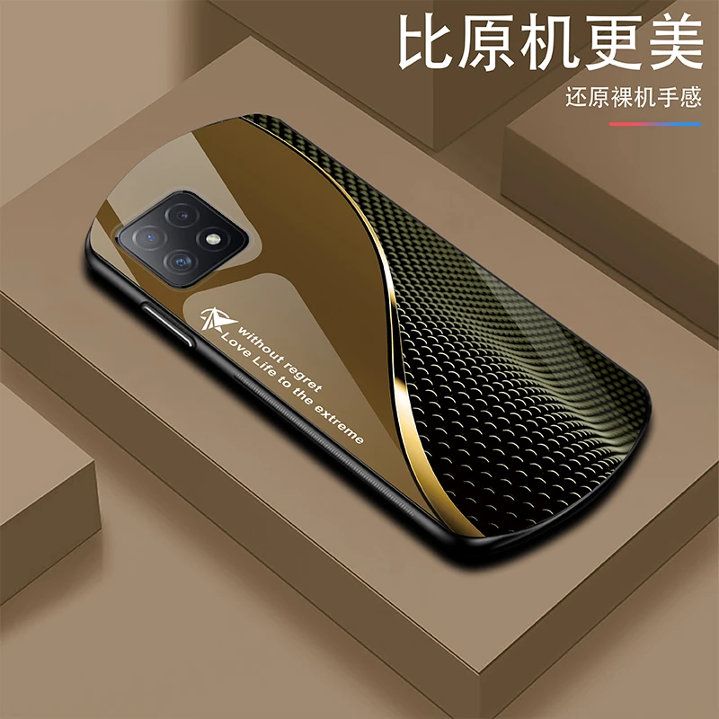 新款【OPPOA72】轻奢时尚简约大气耐磨玻璃手机壳