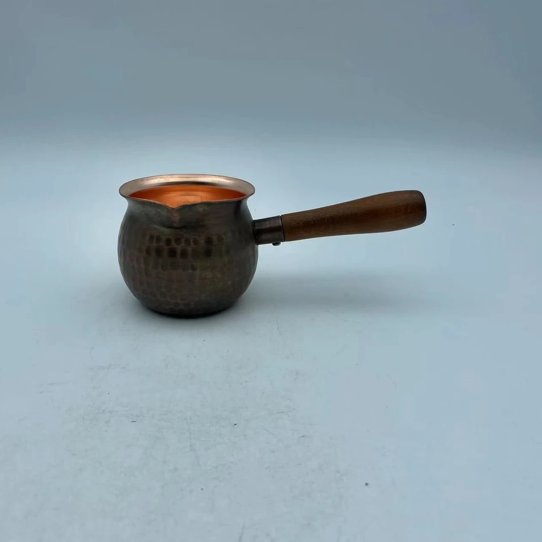 280毫升纯紫铜煮水煮茶公道杯手工锤纹的煮罐罐茶杯分茶器