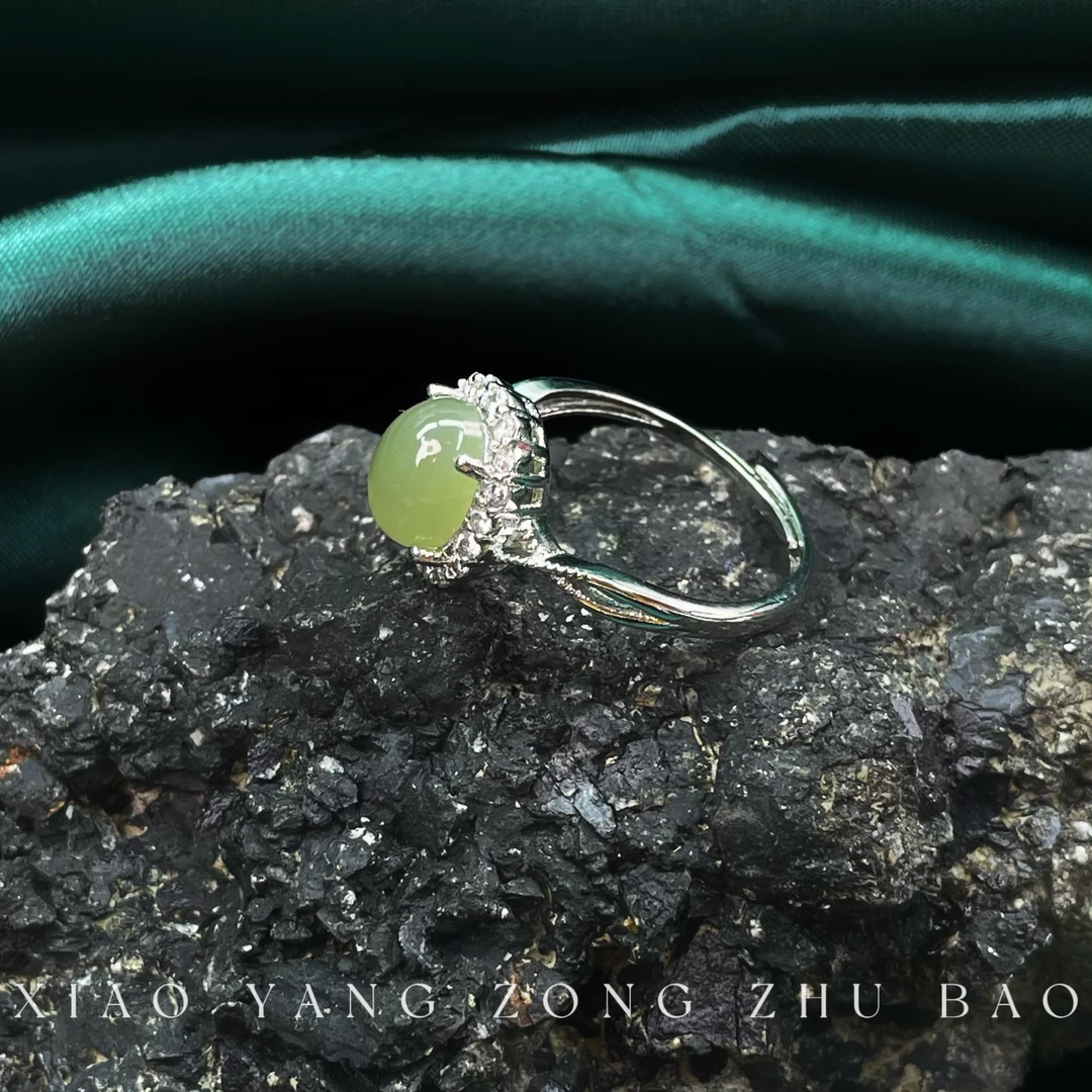 【小杨总珠宝】Y8069 天然和田玉晴水戒指活口可调节【多样性发其一】