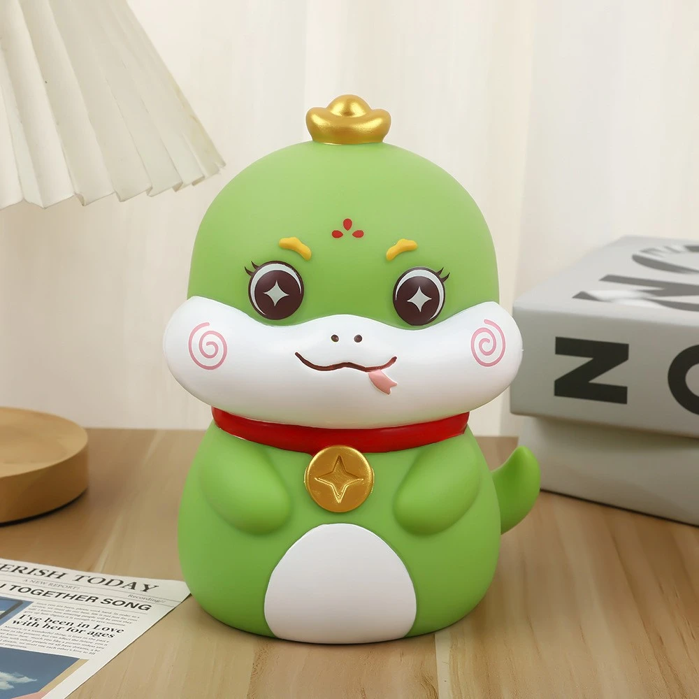 卡通十二生肖蛇存钱罐儿童生日礼物男女孩蛇年礼品摆件防摔储蓄罐