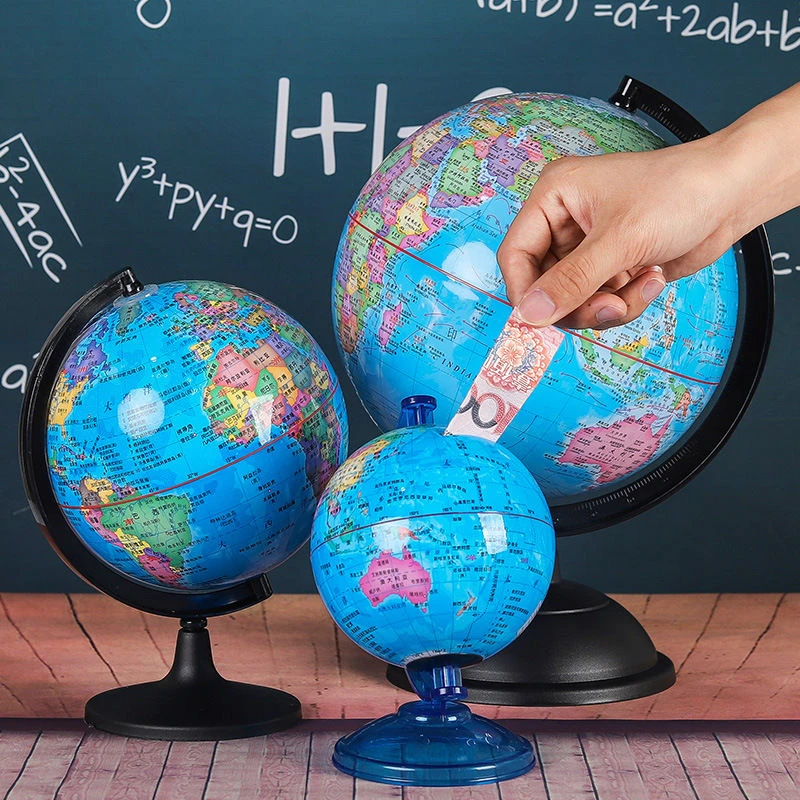 地球仪存钱罐桌面摆件创意大容量防摔储蓄罐可存可取学生儿童礼物