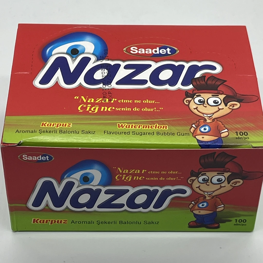 土耳其进口 Nazar牌水果味口香糖450克（100个）nazar口香糖