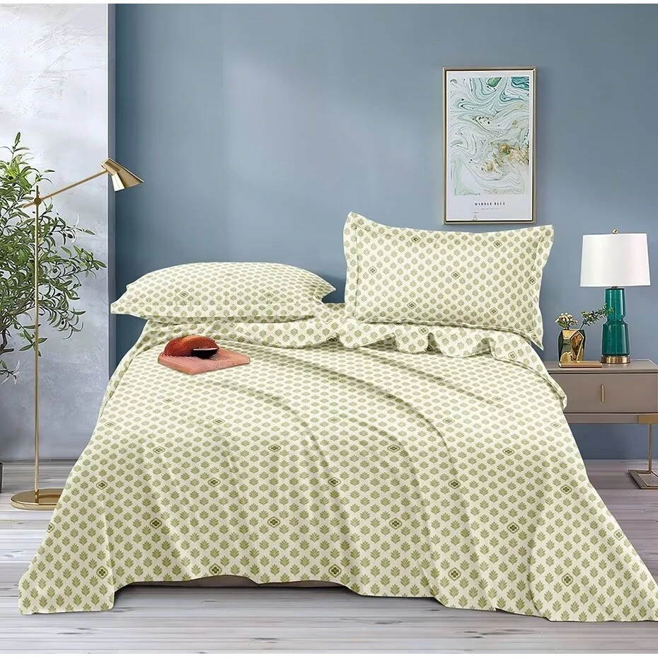 时光漫旅 山东粗布面料加厚加密段条提花三枚缎-床单:2m*2.4m