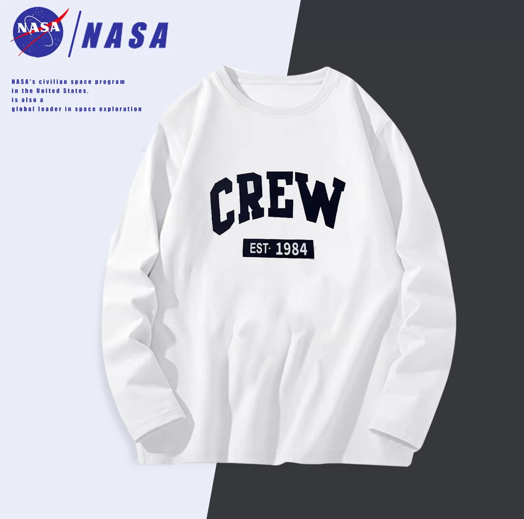 上新时尚百搭男女同款设计感长袖T恤-CREW1984