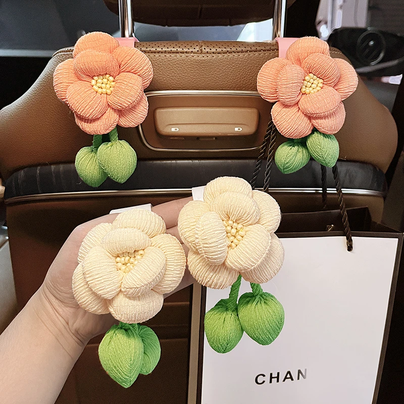 汽车椅背挂钩可爱网红女神款花朵车载座椅后靠背挂钩车内挂钩后排