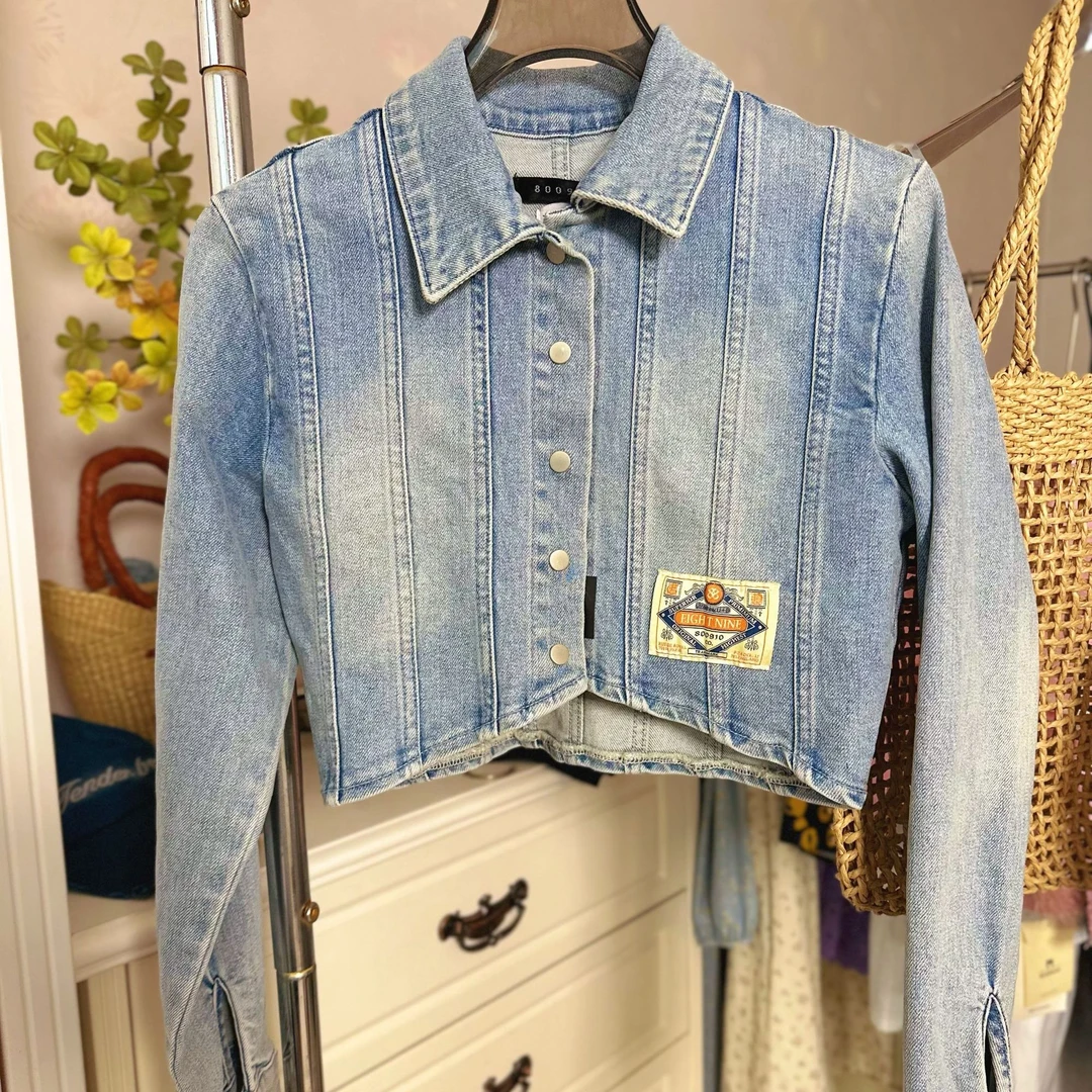 韩国代购短款丹宁牛仔上衣