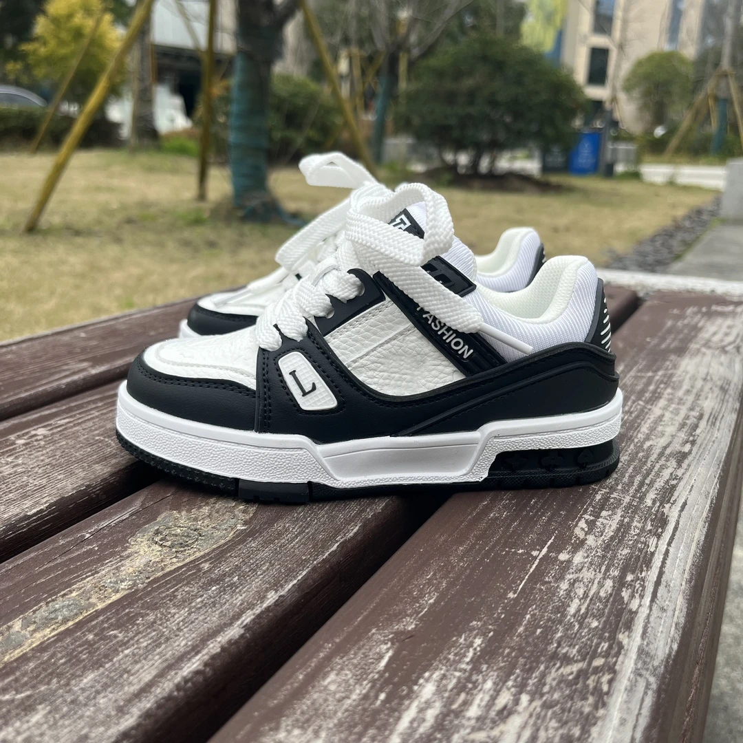 儿童板鞋时尚潮流2025四季款男童女童板鞋面包鞋休闲鞋中大童单鞋