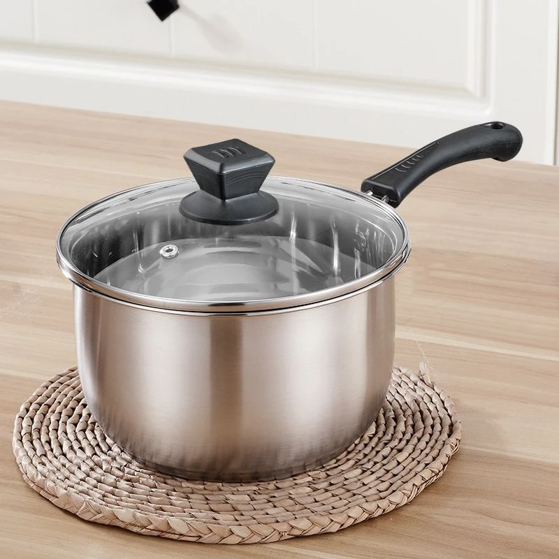 拜格奶锅家用不锈钢多功能不粘锅婴儿宝宝辅食汤锅煮奶煮粥泡面锅