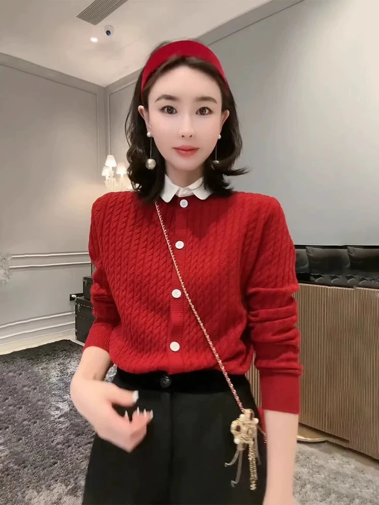 长袖针织衫毛衣小香风洋气气质秋冬