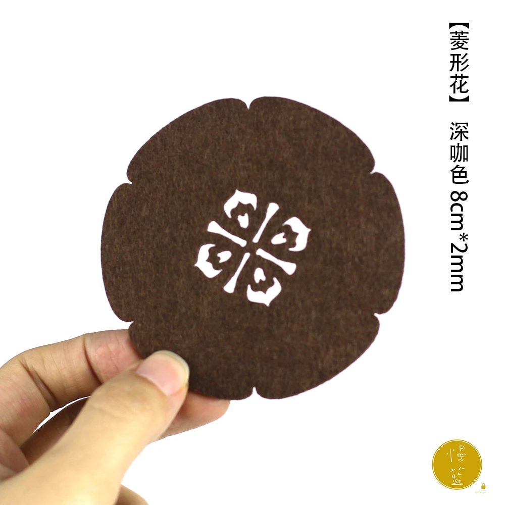 慢蓝 圆形葵口毛毡8cm*2mm（5个一组）