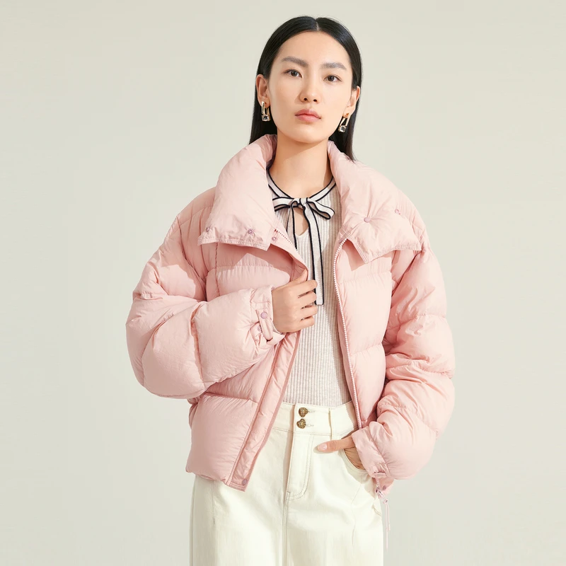 商场同款迪赛尼斯2022冬季新款时尚多色宽松长袖短款羽绒服女