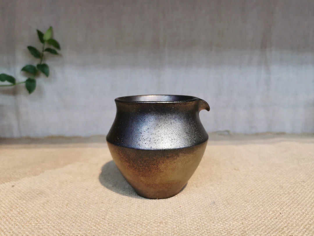 云南建水紫陶浪鬼柴烧无相作品精品公道杯170毫升