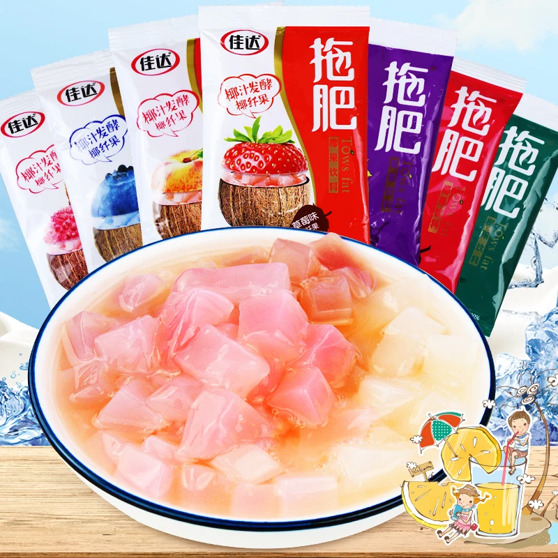 佳达拖肥椰果肉椰子果冻椰汁饮料儿时怀旧儿童解馋小零食网红小吃