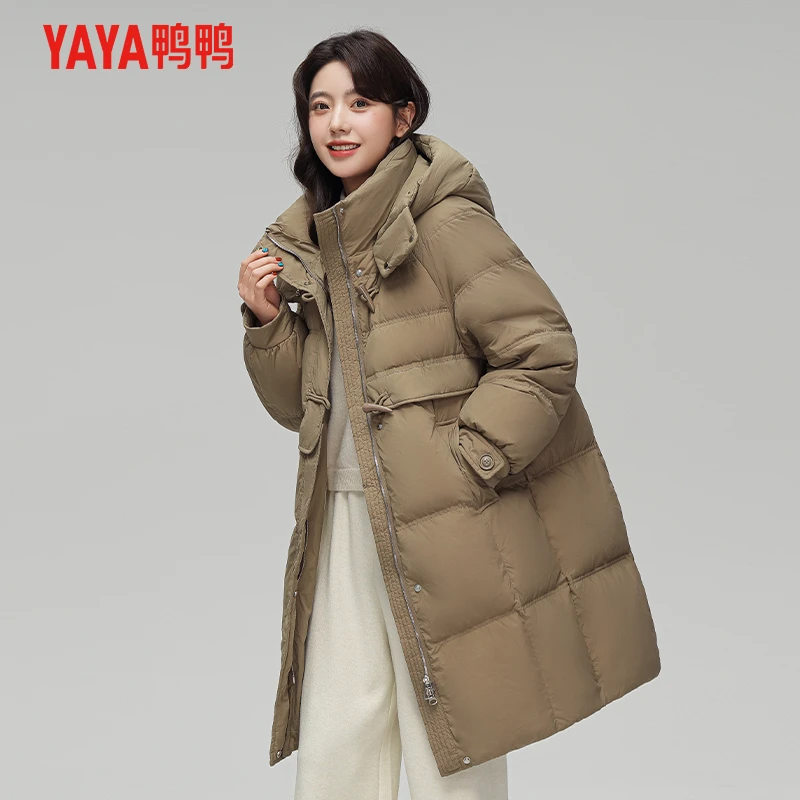 YAYA/鸭鸭羽绒服女冬季中长款2023新款保暖韩版宽松外套citywarm