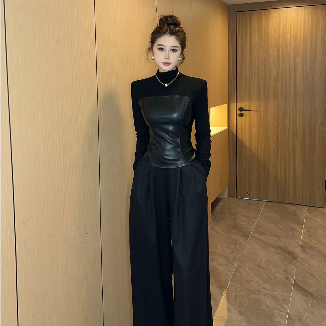 【MD原创·宵夜】2024冬季新款显瘦气质时尚气质高腰时尚休闲裤子