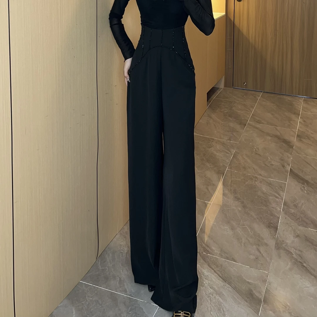 【MD·宵夜】2025新款时尚气质设计师显瘦减龄休闲裤子