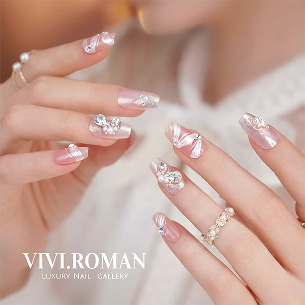 【唯爱】原创轻奢穿戴美甲手工指尖穿戴式简约气质贴钻穿戴甲