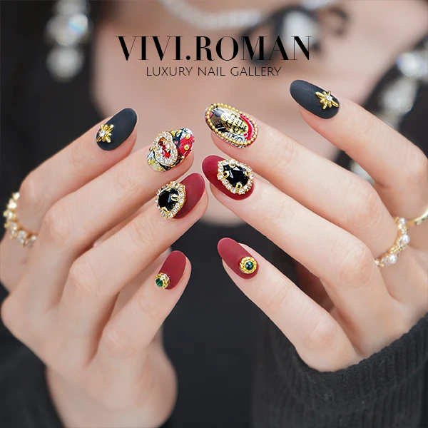 【绯夜幕 】原创轻奢穿戴美甲纯手工高级定制