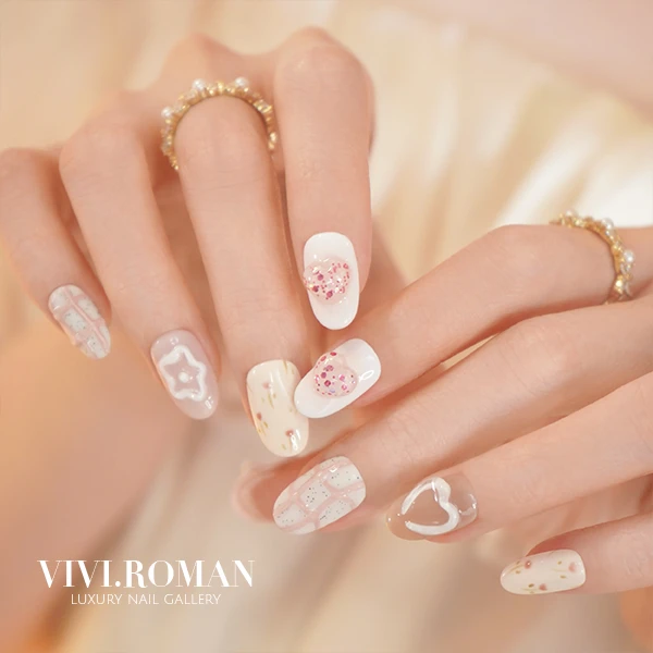 【小兔熊】可爱 ins风小熊立体造型兔子夏日少女感 手绘 轻奢穿戴甲