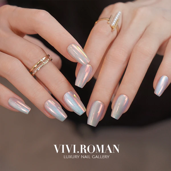 【北极光】原创设计 电镀感猫眼 气质显白 清冷感 日常穿戴美甲