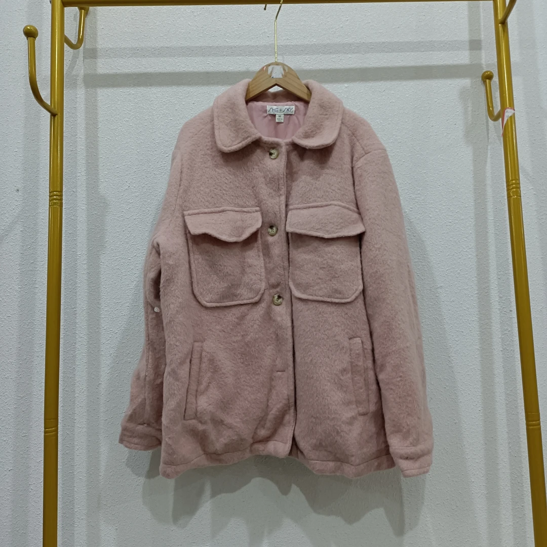 唯琳剪标 7仓F3-8-2816款 中长款翻领绒外套